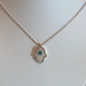 Evil eye Hamsa pendant wit chain #0031